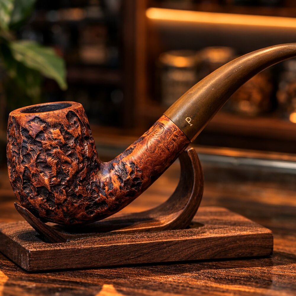 Leonard Payne Briarwood Pi pe, Carved Briar Wood Collectible, Handmade in Canada